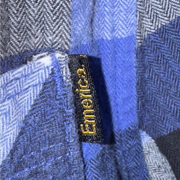 HSU Emerica Plaid Button-Up flannel the SOLE technology. Size M GUC - Picture 4 of 12